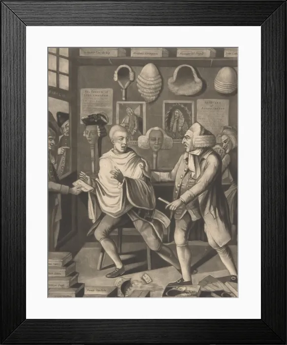 Framed Print : The Patriotick Barber of New York, or the Captain in the Suds, February 14, 1775 Framed Print : The Patriotick Barber of New York, or the Captain in the Suds, February 14, 1775