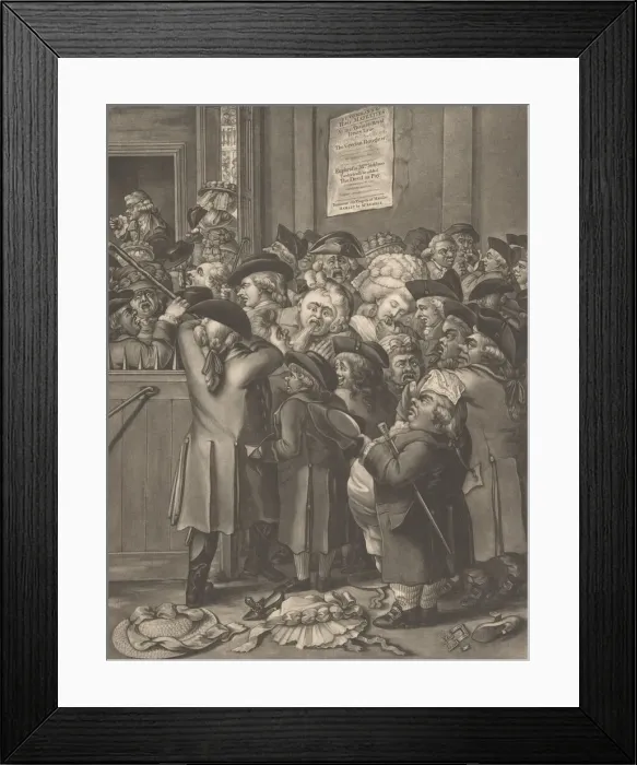 Framed Print : The Pit Door / La Porte du Parterre, November 9, 1784. Creator Framed Print : The Pit Door / La Porte du Parterre, November 9, 1784. Creator