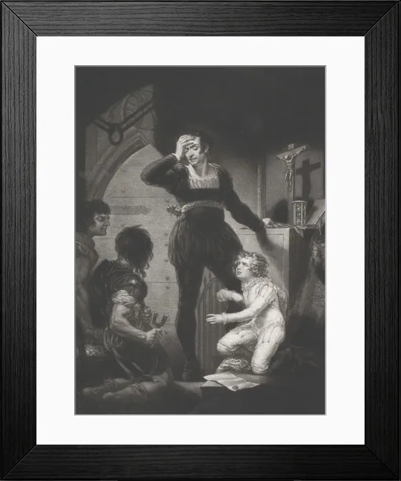Framed Print : Prince Arthur and Hubert (Shakespeare, King John, Act 4, Scene 1), 1823-24 Framed Print : Prince Arthur and Hubert (Shakespeare, King John, Act 4, Scene 1), 1823-24