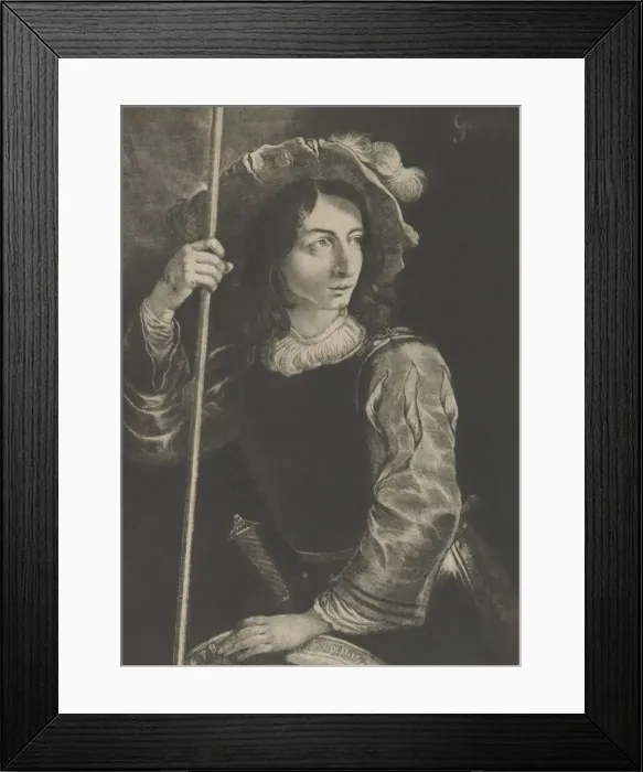 Framed Print : The Great Lansquenet or Standard Bearer, 1658. Creator: Prince Rupert Framed Print : The Great Lansquenet or Standard Bearer, 1658. Creator: Prince Rupert