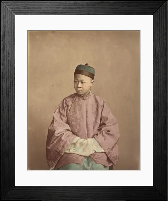 Framed Print : [Young Chinese Gentleman], 1870s. Creator: Baron Raimund von Stillfried