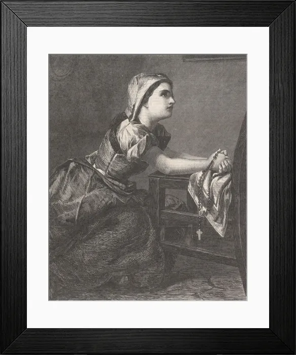 Framed Print : La Priere (The Prayer), from Illustrated London News, March 2, 1867 Framed Print : La Priere (The Prayer), from Illustrated London News, March 2, 1867