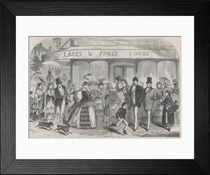 Framed Print : Spring in the City (Harpers Weekly, Vol. II), April 17, 1858. Creator: Unknown Framed Print : Spring in the City (Harpers Weekly, Vol. II), April 17, 1858. Creator: Unknown
