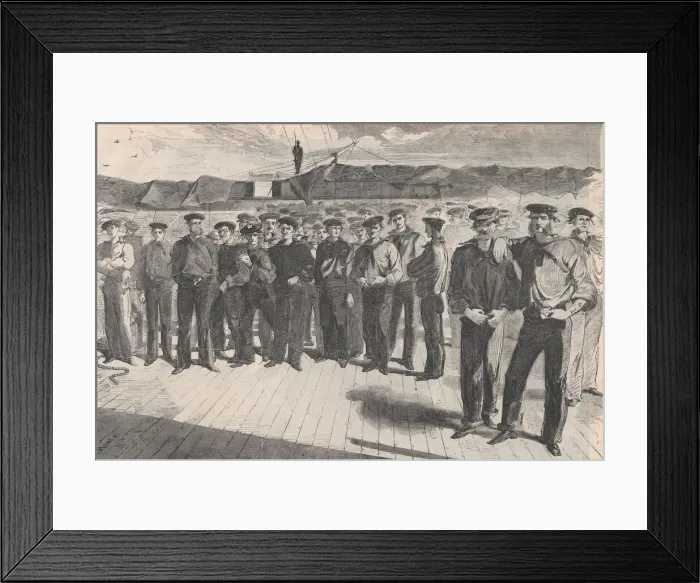 Framed Print : Crew of U. S. Steamsloop Colorado (Harpers Weekly, Vol. V), July 13, 1861 Framed Print : Crew of U. S. Steamsloop Colorado (Harpers Weekly, Vol. V), July 13, 1861