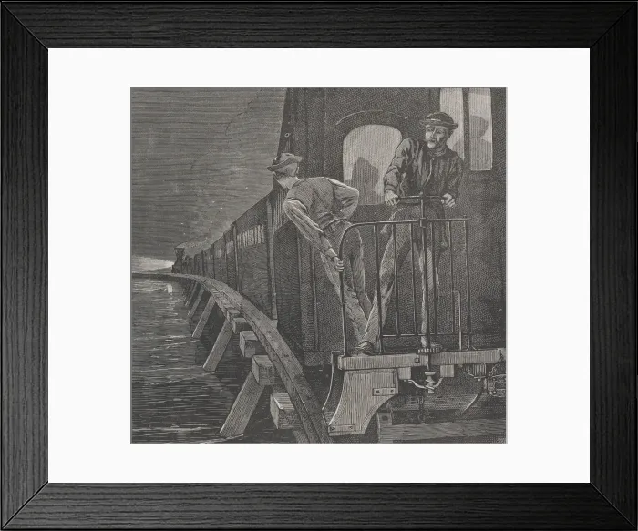 Framed Print : Danger Ahead (Appletons Journal, Vol. III), April 30, 1870. Creator: Unknown Framed Print : Danger Ahead (Appletons Journal, Vol. III), April 30, 1870. Creator: Unknown