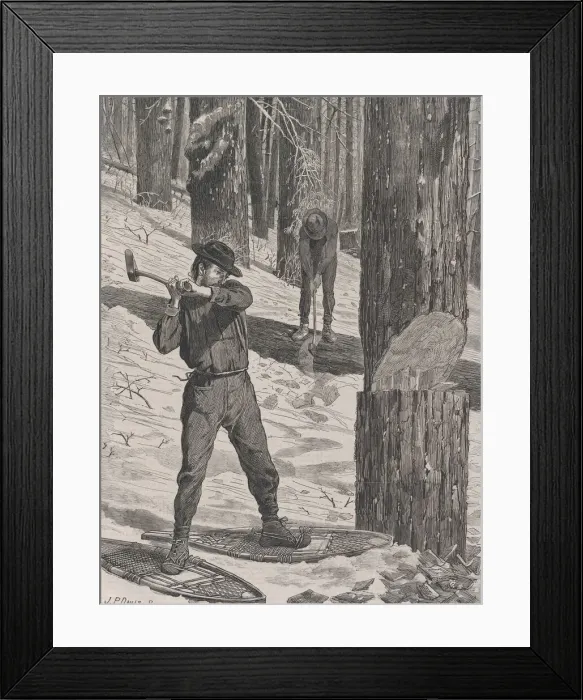 Framed Print : Lumbering in Winter (Every Saturday, Vol. II, New Series), January 28, 1871 Framed Print : Lumbering in Winter (Every Saturday, Vol. II, New Series), January 28, 1871