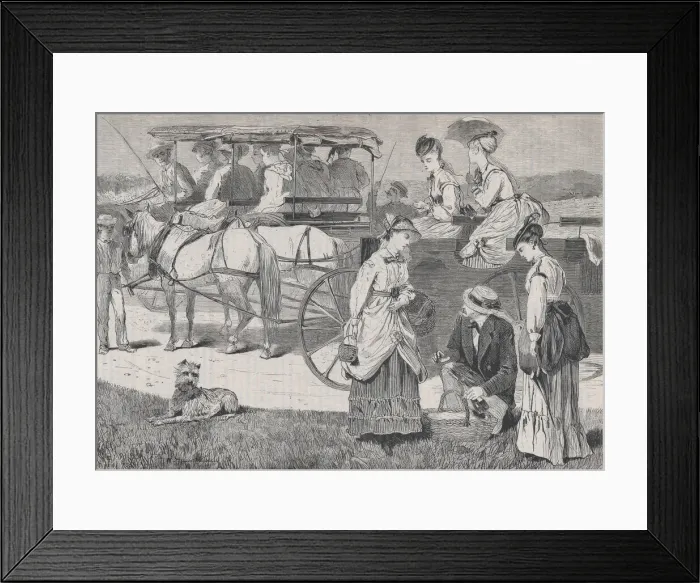 Framed Print : The Picnic Excursion (Appletons Journal, Vol. I), August 14, 1869. Creator: Unknown Framed Print : The Picnic Excursion (Appletons Journal, Vol. I), August 14, 1869. Creator: Unknown