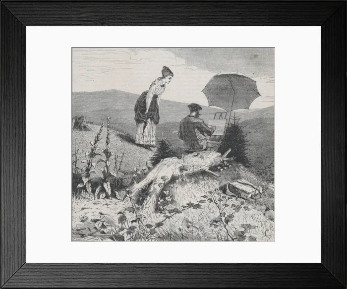 Framed Print : The Artist in the Country (Appletons Journal, Vol. I), June 19, 1869 Framed Print : The Artist in the Country (Appletons Journal, Vol. I), June 19, 1869