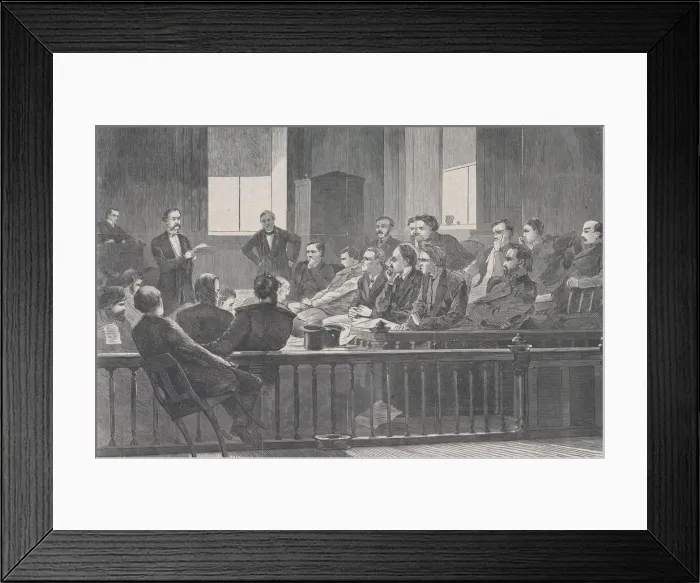 Framed Print : Jurors Listening to Counsel, Supreme Court, New York City Hall, New York (Har Framed Print : Jurors Listening to Counsel, Supreme Court, New York City Hall, New York (Har