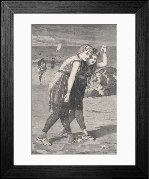 Framed Print : The Bathers (Harpers Weekly, Vol. XVII), August 2, 1873. Creator: William H. Redding Framed Print : The Bathers (Harpers Weekly, Vol. XVII), August 2, 1873. Creator: William H. Redding