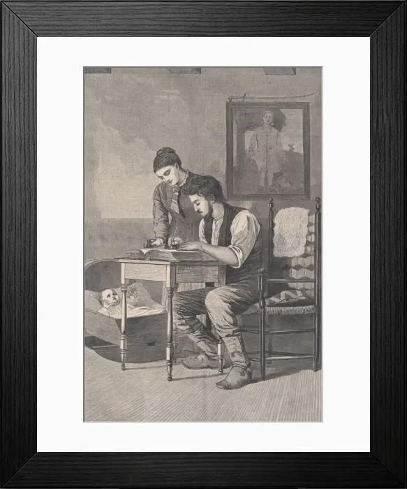 Framed Print : The Family Record (Harpers Bazar, Vol. VIII), August 28, 1875. Creator: Unknown Framed Print : The Family Record (Harpers Bazar, Vol. VIII), August 28, 1875. Creator: Unknown