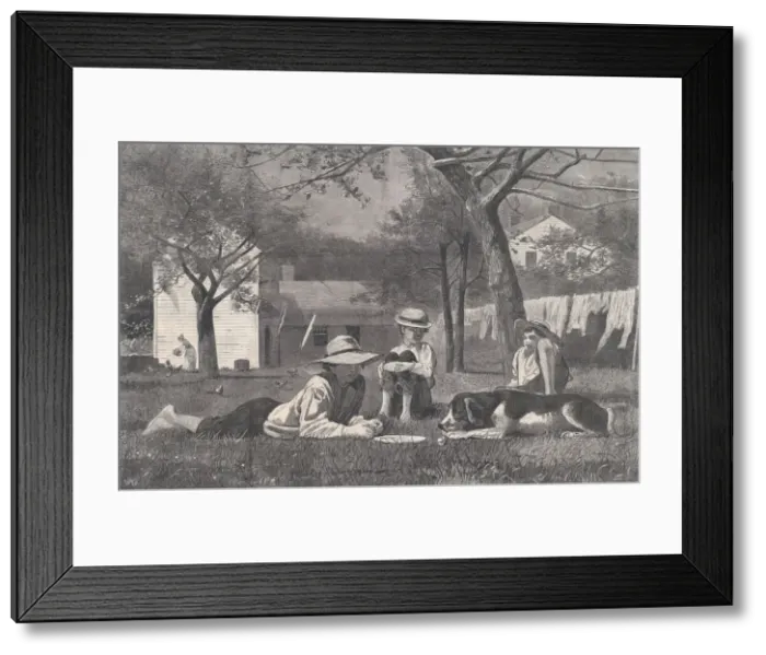 Framed Print : The Nooning (Harpers Weekly, Vol. XVII), August 16, 1873. Creator: Unknown Framed Print : The Nooning (Harpers Weekly, Vol. XVII), August 16, 1873. Creator: Unknown