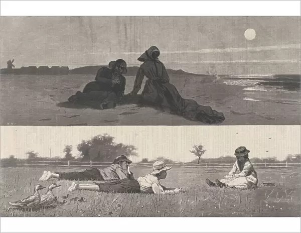 Flirting on the Sea-Shore and on the Meadow (Harpers Weekly, Vol