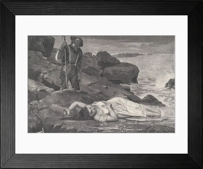 Framed Print : The Wreck of the Atlantic'- Cast Up by the Sea (Harpers Weekly, Vol. XVII) Framed Print : The Wreck of the Atlantic'- Cast Up by the Sea (Harpers Weekly, Vol. XVII)