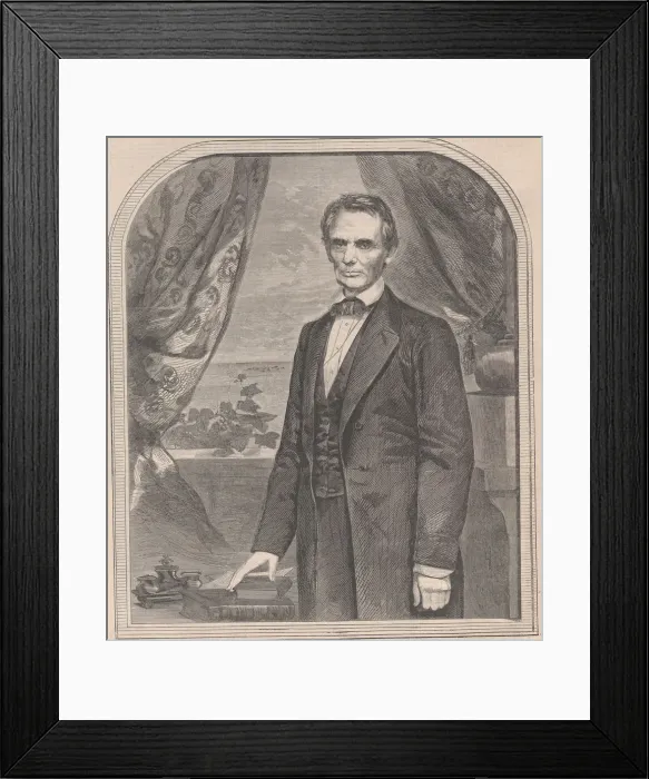 Framed Print : Hon. Abraham Lincoln, born in Kentucky, February 12, 1809 (Harpers Weekly, V Framed Print : Hon. Abraham Lincoln, born in Kentucky, February 12, 1809 (Harpers Weekly, V