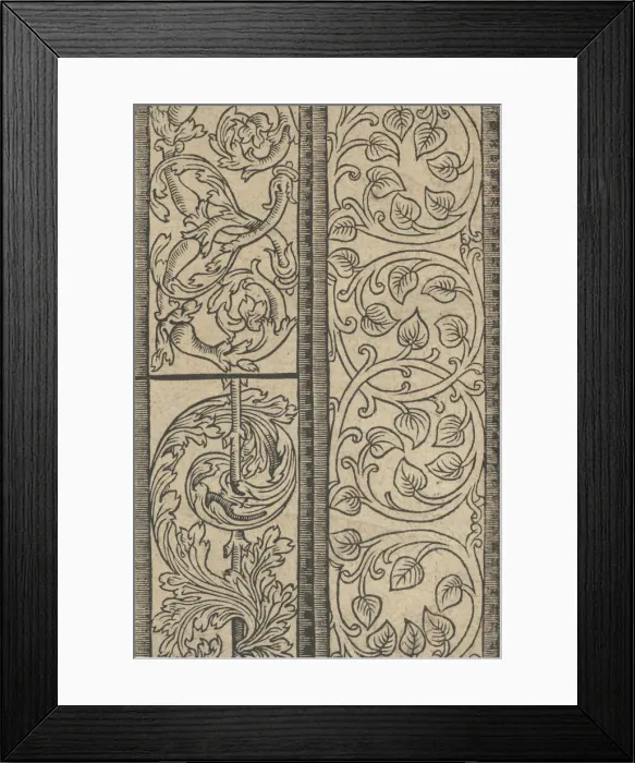 Framed Print : Ce est ung tractat de la noble art de leguille ascavoir ouvraiges de spaigne... page Framed Print : Ce est ung tractat de la noble art de leguille ascavoir ouvraiges de spaigne... page
