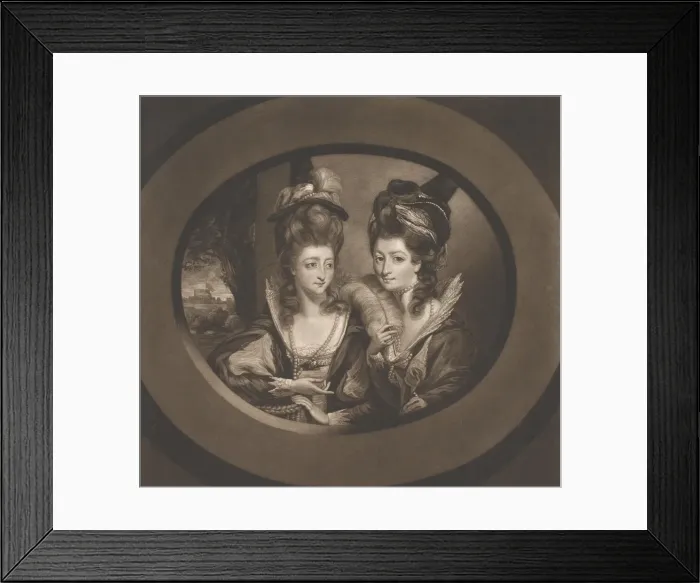 Framed Print : Mrs. Gwyn & Mrs. Bunbury in the Characters of The Merry Wives of Windsor, 1780 Framed Print : Mrs. Gwyn & Mrs. Bunbury in the Characters of The Merry Wives of Windsor, 1780