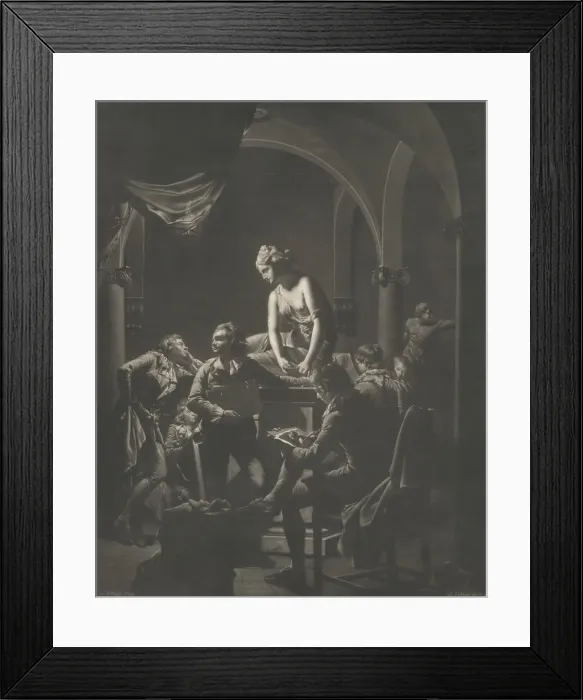Framed Print : An Academy by Lamplight, February 20, 1772. Creator: William Pether Framed Print : An Academy by Lamplight, February 20, 1772. Creator: William Pether