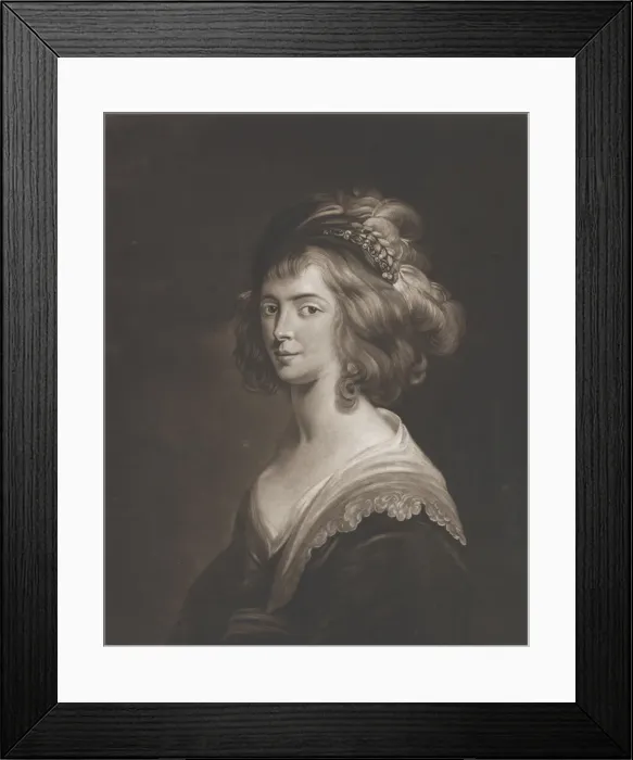 Framed Print : Portrait of Susanna Lunden, sister of Helena Fourment, 1769. Creator: William Pether Framed Print : Portrait of Susanna Lunden, sister of Helena Fourment, 1769. Creator: William Pether
