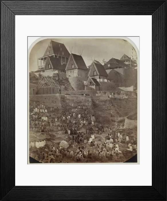 Framed Print : View of Antsahatsiroa, Madagascar, 1862-65. Creator: William Ellis Framed Print : View of Antsahatsiroa, Madagascar, 1862-65. Creator: William Ellis