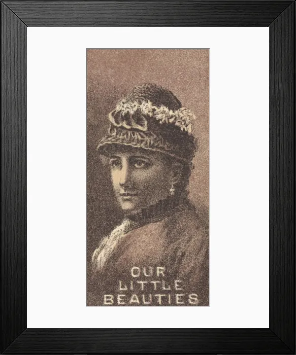 Framed Print : From the Actresses series (N57) promoting Our Little Beauties Cigarettes for Allen & Framed Print : From the Actresses series (N57) promoting Our Little Beauties Cigarettes for Allen &
