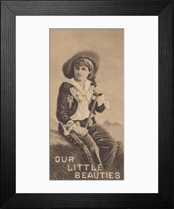 Framed Print : From the Actresses series (N57) promoting Our Little Beauties Cigarettes for Allen & Framed Print : From the Actresses series (N57) promoting Our Little Beauties Cigarettes for Allen &
