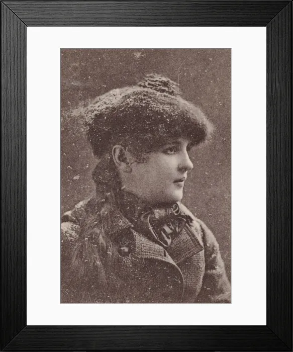 Framed Print : Belle Archer, from the Actresses series (N67) promoting Virginia Brights Cigarettes fo Framed Print : Belle Archer, from the Actresses series (N67) promoting Virginia Brights Cigarettes fo