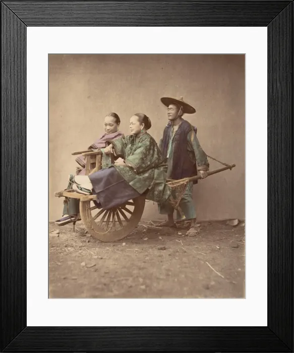 Framed Print : Brouette, 1870s. Creator: Baron Raimund von Stillfried Framed Print : Brouette, 1870s. Creator: Baron Raimund von Stillfried