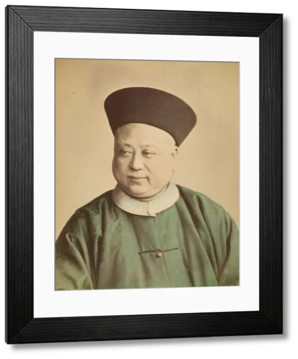 Framed Print : [Chinese Gentleman], 1870s. Creator: Baron Raimund von Stillfried