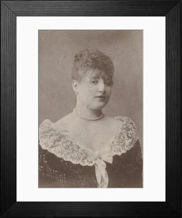 Framed Print : Celia Berthou, from the Actresses series (N67) promoting Dixie Cigarettes for Allen & Framed Print : Celia Berthou, from the Actresses series (N67) promoting Dixie Cigarettes for Allen &