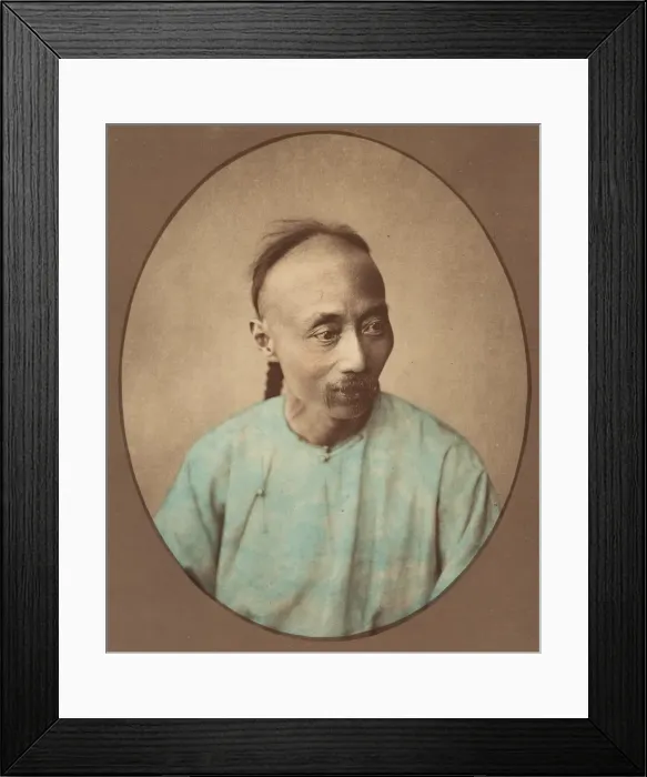 Framed Print : [Chinese Man], 1870s. Creator: Baron Raimund von Stillfried