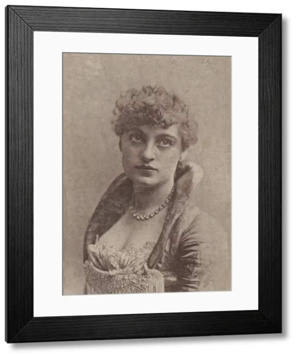 Framed Print : Charlotte Tittell, from the Actresses series (N67) promoting Virginia Brights Cigarett Framed Print : Charlotte Tittell, from the Actresses series (N67) promoting Virginia Brights Cigarett