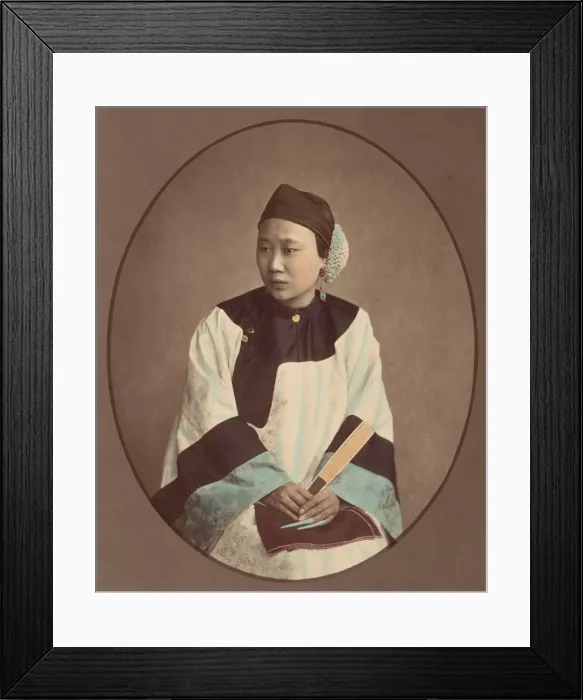 Framed Print : Fille de Lanxchow, 1870s. Creator: Baron Raimund von Stillfried Framed Print : Fille de Lanxchow, 1870s. Creator: Baron Raimund von Stillfried