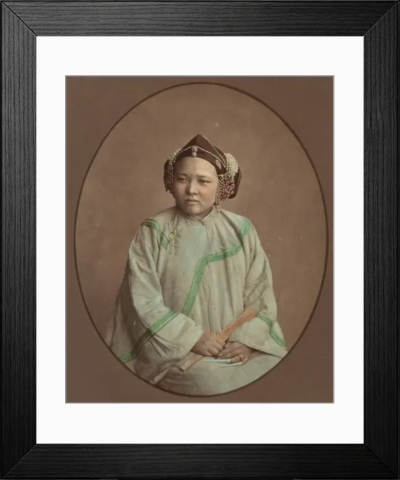 Framed Print : Fille de Lanxchow, 1870s. Creator: Baron Raimund von Stillfried Framed Print : Fille de Lanxchow, 1870s. Creator: Baron Raimund von Stillfried