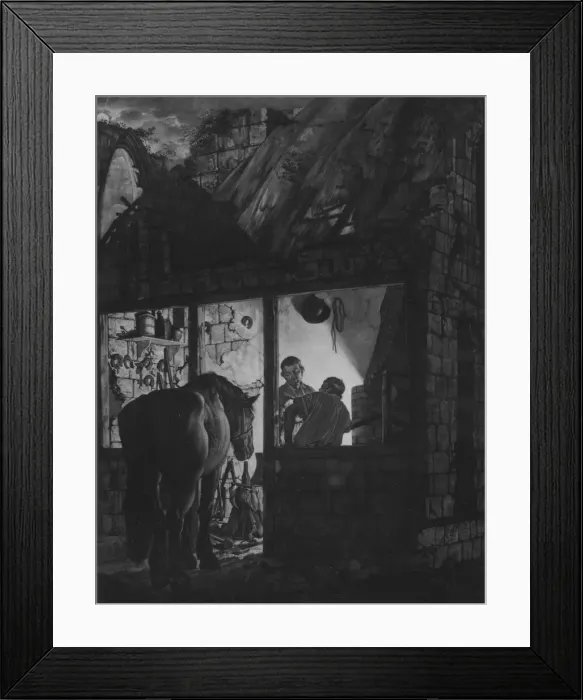 Framed Print : The Farriers Shop, December 1, 1771. Creator: William Pether Framed Print : The Farriers Shop, December 1, 1771. Creator: William Pether