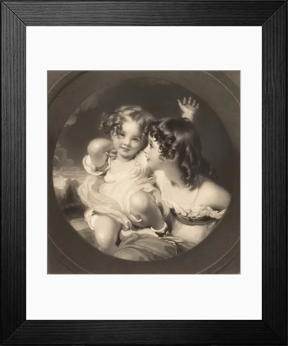 Framed Print : Nature (The Calmady Children), 1835. Creator: Samuel Cousins Framed Print : Nature (The Calmady Children), 1835. Creator: Samuel Cousins