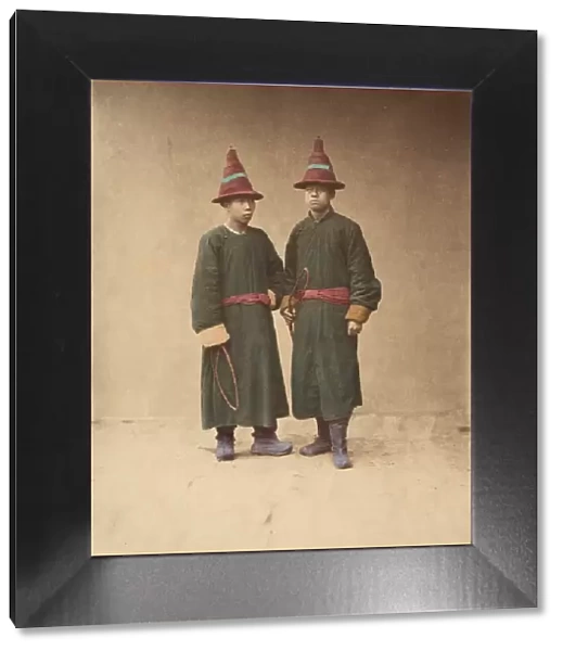 [Two Chinese Men in Matching Traditional Dress], 1870s. Creator