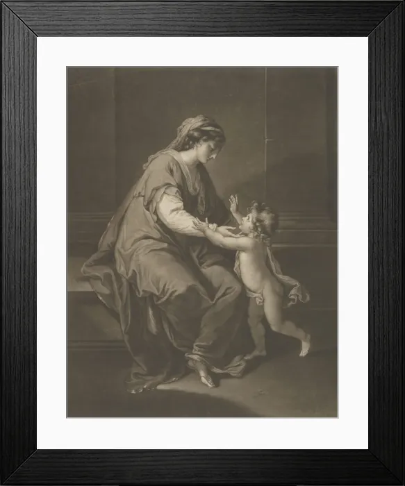 Framed Print : Madonna and Child, December 3, 1774. Creator: Valentine Green Framed Print : Madonna and Child, December 3, 1774. Creator: Valentine Green