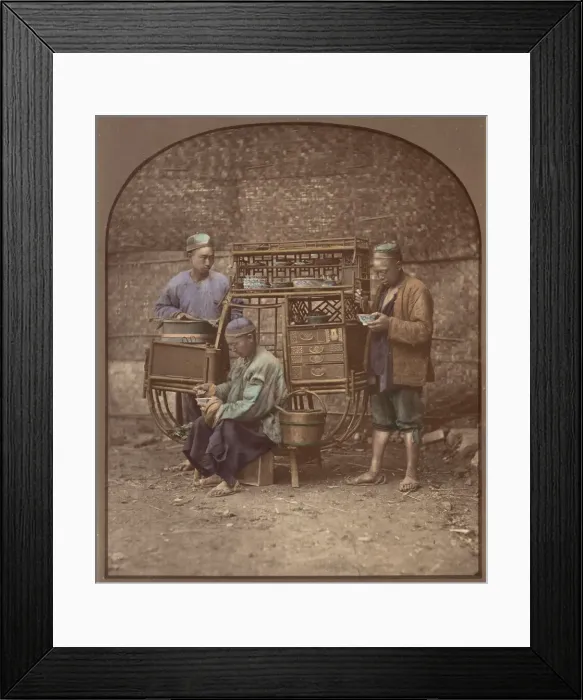Framed Print : Cuisine ambulante, 1870s. Creator: Unknown Framed Print : Cuisine ambulante, 1870s. Creator: Unknown