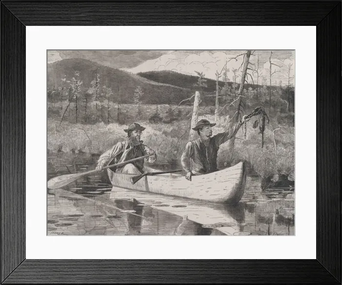 Framed Print : Trapping in the Adirondacks (Every Saturday, Vol. I, New Series), October 24, 1870 Framed Print : Trapping in the Adirondacks (Every Saturday, Vol. I, New Series), October 24, 1870