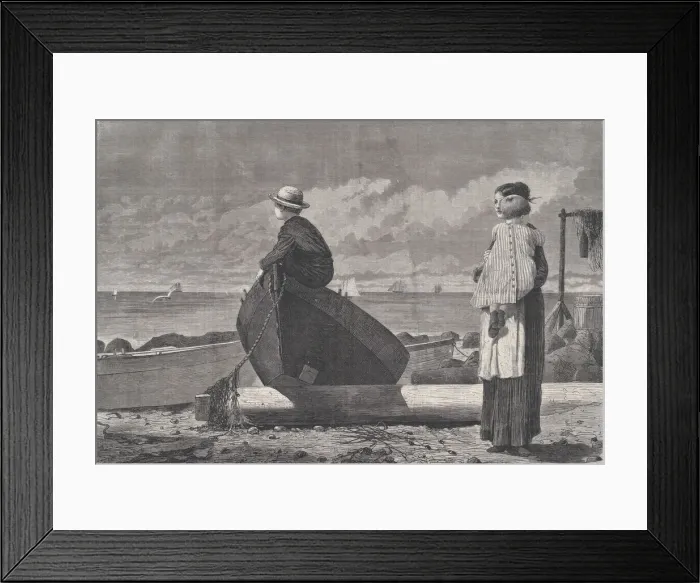 Framed Print : Dads Coming! (Harpers Weekly, Vol. XVII), November 1, 1873. Creator: Unknown Framed Print : Dads Coming! (Harpers Weekly, Vol. XVII), November 1, 1873. Creator: Unknown