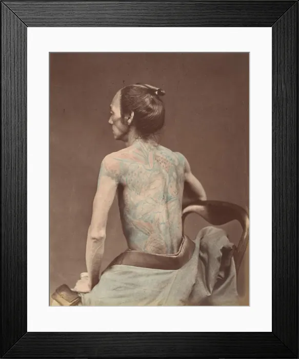 Framed Print : Mechanic Tattooing, 1870s. Creator: Unknown Framed Print : Mechanic Tattooing, 1870s. Creator: Unknown