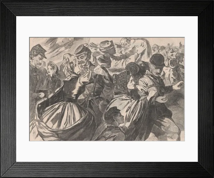 Framed Print : Home from the War (Harpers Weekly, Vol. VII), June 13, 1863. Creator: Unknown Framed Print : Home from the War (Harpers Weekly, Vol. VII), June 13, 1863. Creator: Unknown