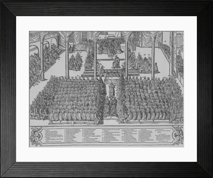 Framed Print : Le vray pourtraict de l assemblee des Estats tenuz en la ville de Bloys au moys de Framed Print : Le vray pourtraict de l assemblee des Estats tenuz en la ville de Bloys au moys de