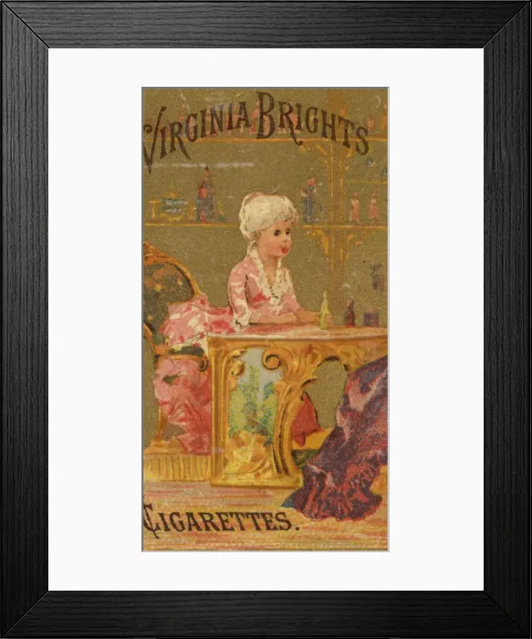 Framed Print : From the Girls and Children series (N64) promoting Virginia Brights Cigarettes for Allen Framed Print : From the Girls and Children series (N64) promoting Virginia Brights Cigarettes for Allen