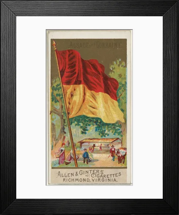 Framed Print : Alsace and Lorraine, from Flags of All Nations, Series 2 (N10) for Allen & Framed Print : Alsace and Lorraine, from Flags of All Nations, Series 2 (N10) for Allen &