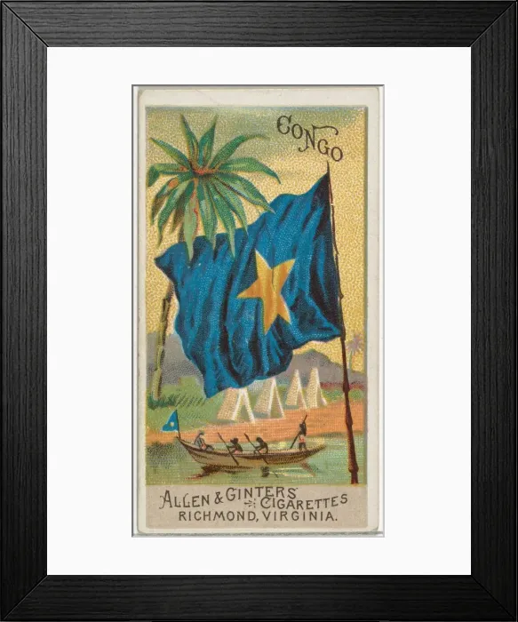 Framed Print : Congo, from Flags of All Nations, Series 2 (N10) for Allen & Ginter Cigarettes Brands Framed Print : Congo, from Flags of All Nations, Series 2 (N10) for Allen & Ginter Cigarettes Brands