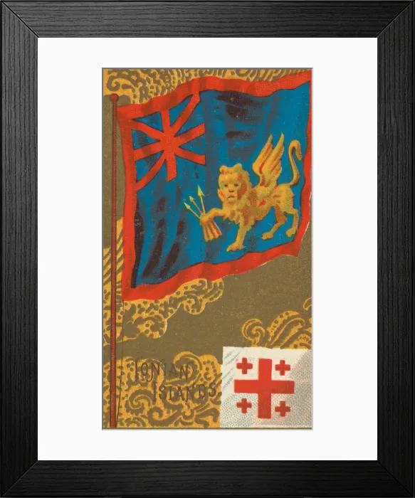 Framed Print : Ionian Islands, from Flags of All Nations, Series 2 (N10) for Allen & Framed Print : Ionian Islands, from Flags of All Nations, Series 2 (N10) for Allen &