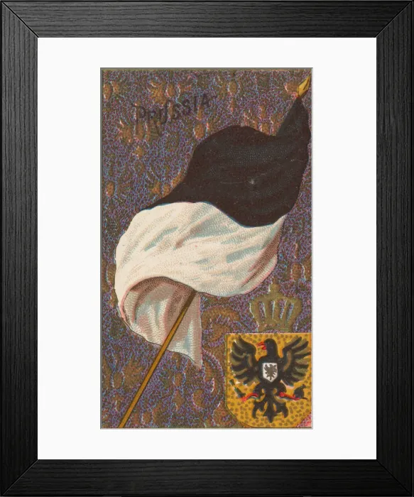 Framed Print : Prussia, from Flags of All Nations, Series 2 (N10) for Allen & Framed Print : Prussia, from Flags of All Nations, Series 2 (N10) for Allen &