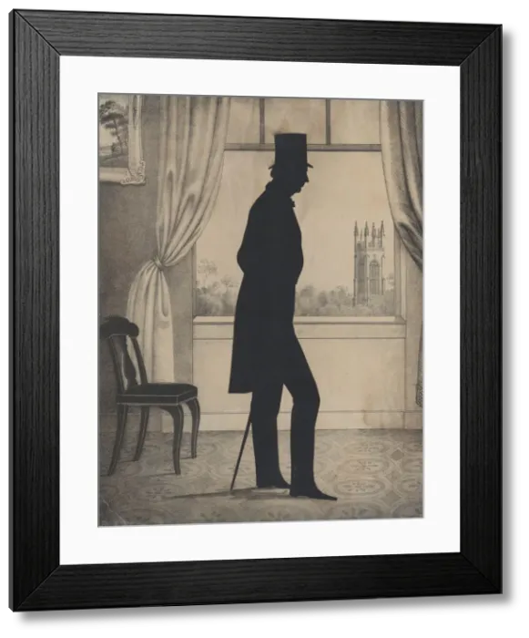 Framed Print : Silhouette of Nathaniel Babson of Gloucester, Massachusetts, 1828-83